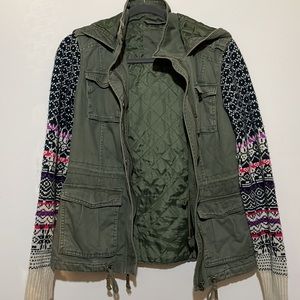 Women’s Fall/Spring Jacket with Knit Arms